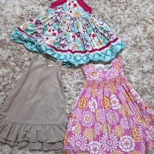 H&M Pink and Orange Floral Dress